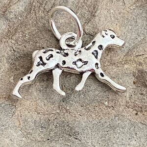 5/$10❤️❤️❤️NEW Tibetan Silver Dalmatian Dog Charm Pendant